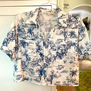 C & C CALIFORNIA cropped blouse